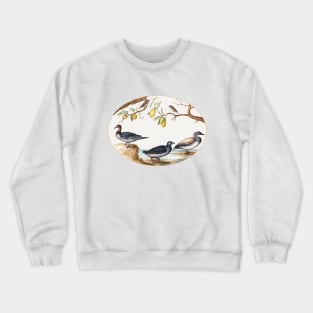 Three Waterfowl with Two Birds Perched in Citrus Trees (1575–1580) Crewneck Sweatshirt